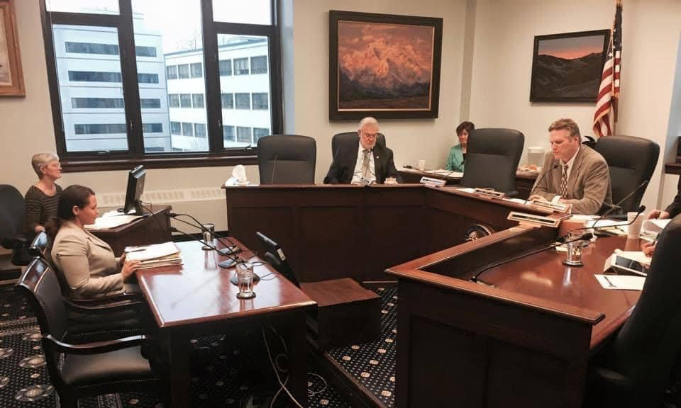 Jackie Arnaciar Boyer presenting a language bill